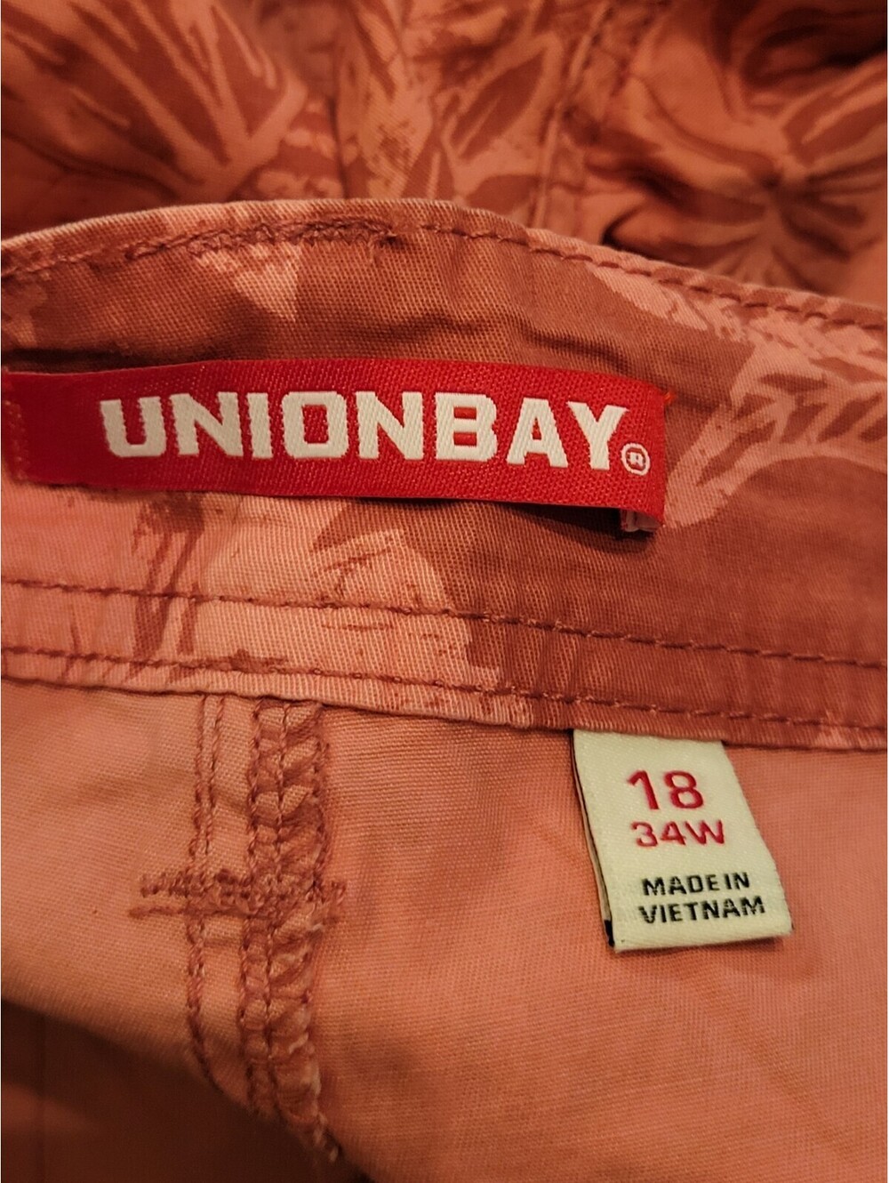 Union Bay Supplies (Size 18) Peach Color Convertible Shorts Roll Up Or Wear Down - Picture 7 of 9